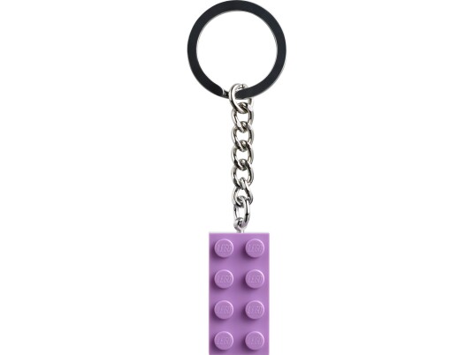 Lego Nøkkelring med lilla 2 x 4 kloss 854304