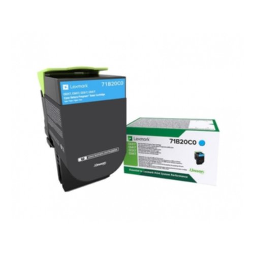 Lexmark 71B20C0 Tonerkassett cyan, 2.300 sider Lexmark 71B20C0 Tonerkassett cyan, 2.300 sider