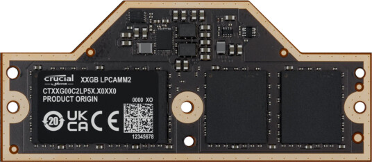 Crucial LPCAMM2 Minnebrikke 62GB LPDDR5X Crucial LPCAMM2 Minnebrikke 62GB LPDDR5X