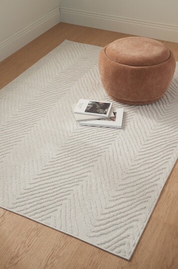 &Home Teppe Daisy Zigzag Hvit &Home Teppe Daisy Zigzag Hvit