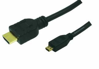 LogiLink 1m Micro-HDMI-kabel med gullbelagte kontakter