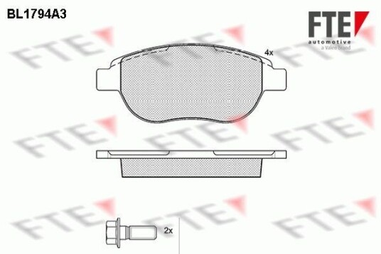 Bremseklosser FTE 9010364 Bremseklosser FTE 9010364