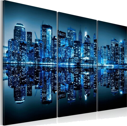 Bilde Manhattan in blue shade 90x60 Artgeist sp. z o. o.