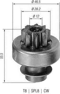 Lite tannhjul, starter MAGNETI MARELLI 940113020130