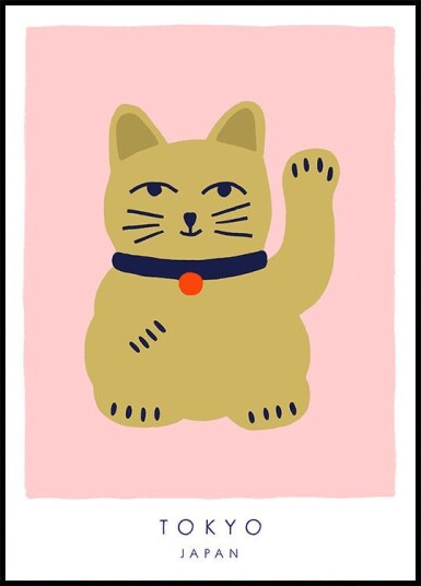 Maneki Neko – Lucky Cat Plakat / 70x100cm