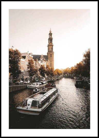 Walk Along The Prinsengracht Canal Plakat Plakat / 50x70cm