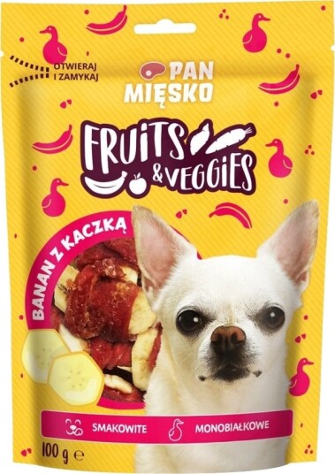 Pan Miesko Voksen Hundegodbiter Fruits & Veggies Banan Med And 100 G