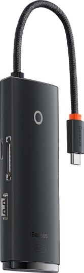 Baseus Lite Series 6-i-1 USB C Hub med 2x USB 3.0, HDMI, SD/TF, Svart WKQX050001