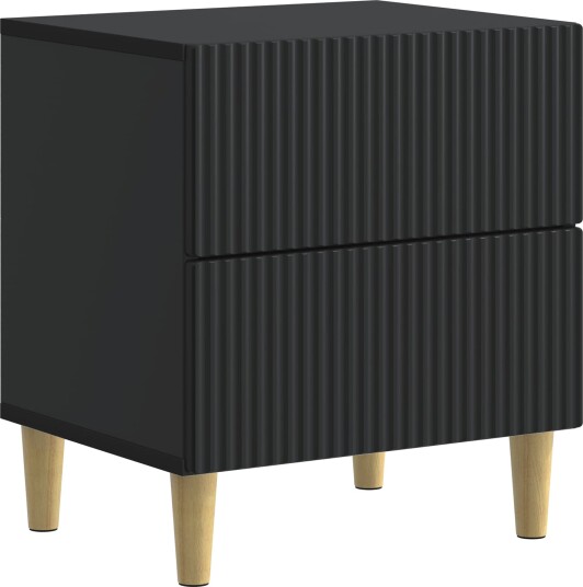  Nattbordskap med skuff Svart 43 x 34,5 x 48 cm Konstruert tre