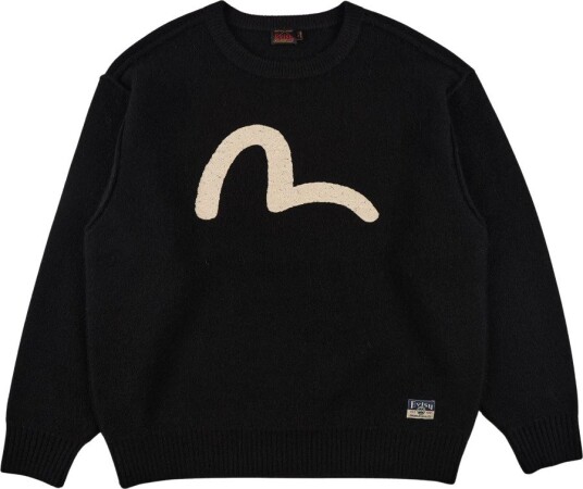 Evisu Herre Strikkevarer Svart L, Evisu Herre Strikkevarer Svart L,