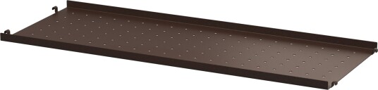 String Hylle Med Lav Kant Metall 78x30 cm Mørkebrun