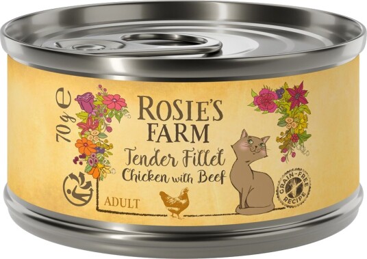 Rosie's Farm våtfôr Tender Filet med Kylling storfe 12 x 70 g