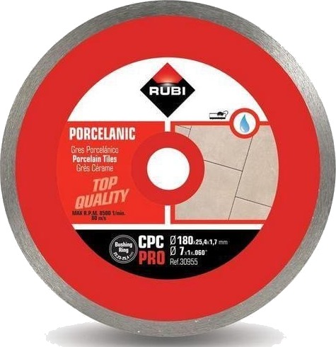Rubi CPC-180 Diamantblad For Våtkapping - 180mm (Porselen)
