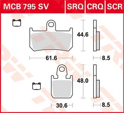 Bremseklosser TRW MCB795CRQ Bremseklosser TRW MCB795CRQ
