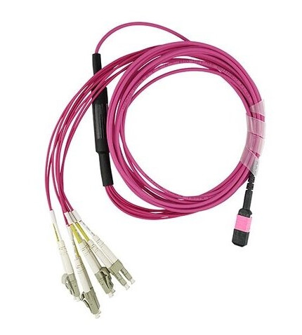 Blueoptics Cbl-Mpo12-4Lc-Om4-10M 10 M Mpo/Upc 4X Lc Duplex/Upc Hankjønn/Hunkjønn