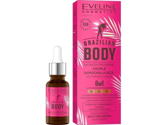 Eveline_Brazilian Body Konsentrerte Selvbruningsdråper For Ansikt Og Kropp 18Ml