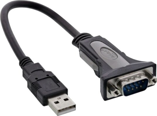 Inline 4043718121441 Usb A Db9 0,25 M Svart