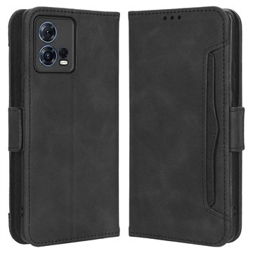 Motorola Moto S30 Pro/Edge 30 Fusion Lommebok-deksel med Kortholder Svart