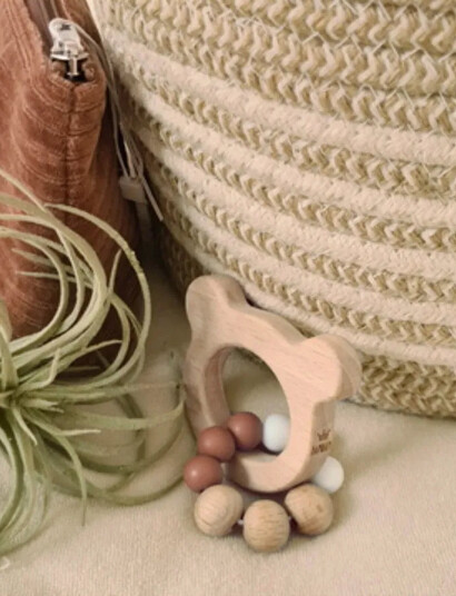 Bambam Bambam Eco Friendly Bear Teether - Beige - ONE SIZE Bambam Bambam Eco Friendly Bear Teether - Beige - ONE SIZE