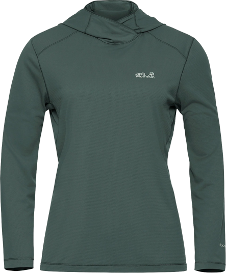 Jack Wolfskin Women"s Prelight Suncool Hoody Sago Palm XL Jack Wolfskin Women"s Prelight Suncool Hoody Sago Palm XL