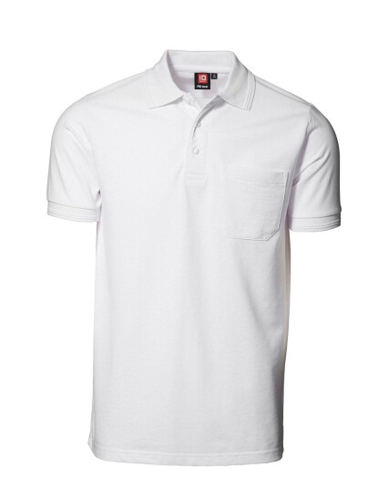 Id PRO Wear Poloskjorte m. Lomme til Herre Hvit