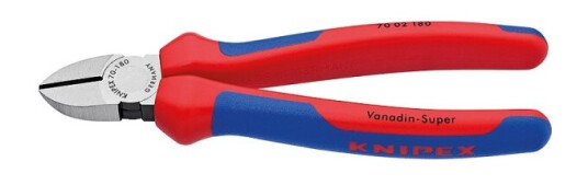 Knipex 70 02 140 Avbitertang 140mm med presis kutting i blå/rød Knipex 70 02 140 Avbitertang 140mm med presis kutting i blå/rød