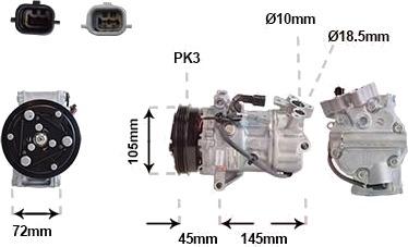AC-kompressor VAN WEZEL 4301K713