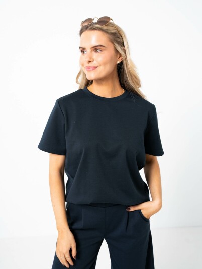 Ichi Kate Trend Short Sleeve Blå XS