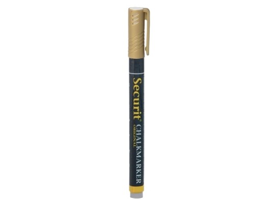 Securit® Original Kridtmarker Med Rund Spids I Guld 12 Stk.