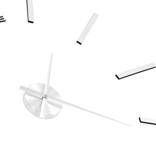 vidaXL Veggklokke 3D moderne design 100 cm XXL sølv