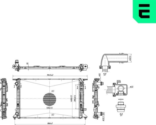 ERA 673064 Radiator motorkjøling