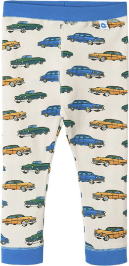 Småfolk Elstar Leggings For Baby With Cars Cream 80