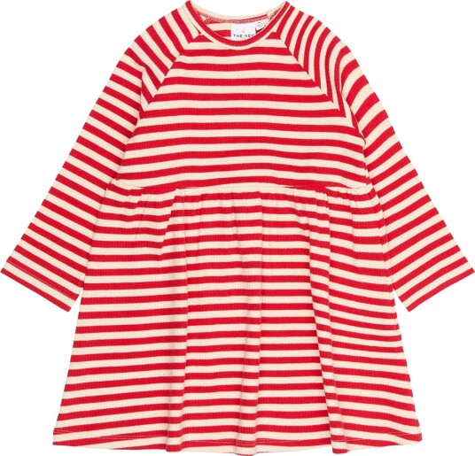 The New Tnstfro L_S Loose Rib Dress Red 104