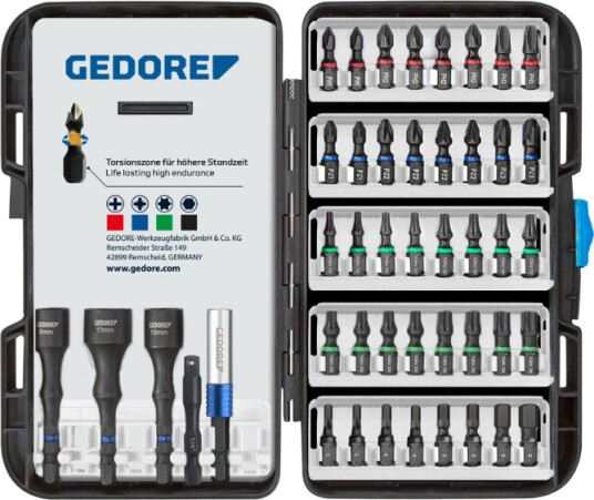 Gedore 666-045 Bitssett 45 Deler 1/4 (6,3 Mm) Gedore 666-045 Bitssett 45 Deler 1/4 (6,3 Mm)