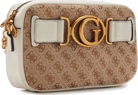 Guess Guess Aviana Crossbodyveske I Syntetisk Lær Beige/Hvit 25 X 15 X 6,5 Guess Guess Aviana Crossbodyveske I Syntetisk Lær Beige/Hvit 25 X 15 X 6,5