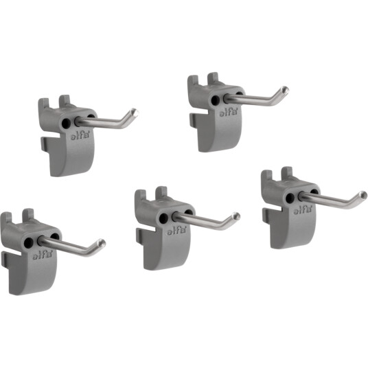 ELFA VERKTØYKROK 35 MM GRÅ 5-PK