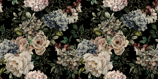 Kontaktplast  \ Blomstermønster / Skrell og fest
