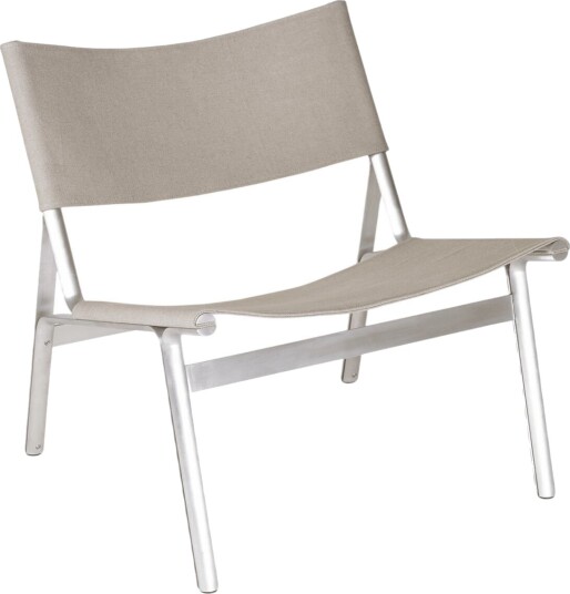 Union Easy Loungestol Aluminum/Sandstone Linen Union Easy Loungestol Aluminum/Sandstone Linen