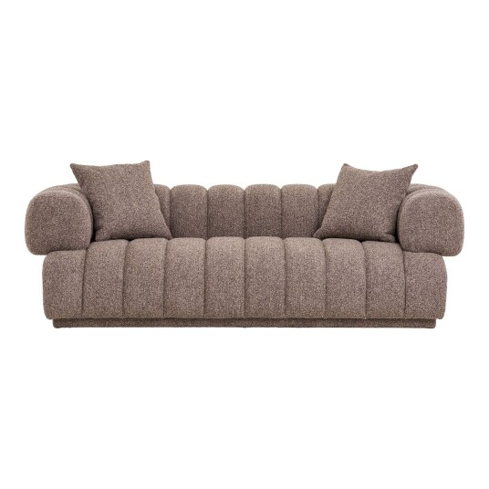 Aurora sofa med 2 puter brun.
