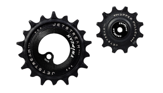 Tripeak Oversized trinsehjul Jetstream pro keramiske lagre SRAM MTB Eagle 12T/18T sort