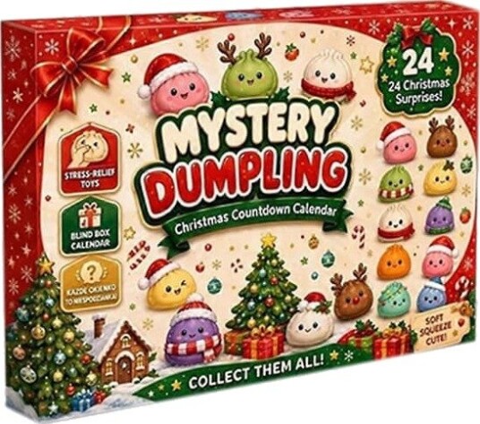Jule Squishy Adventskalender 2026 24 Dager Overraskelser Squishies Lekeboks Julegave til Barn