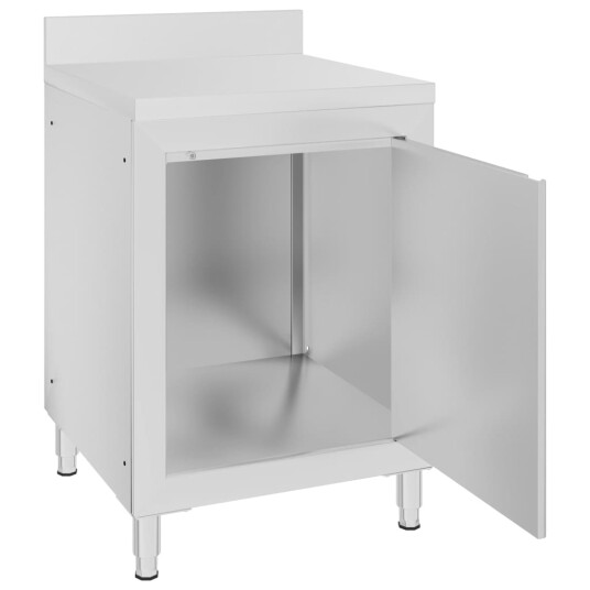 Arbeidsbord med skap for storkjøkken 60x60x96 cm rustfritt stål