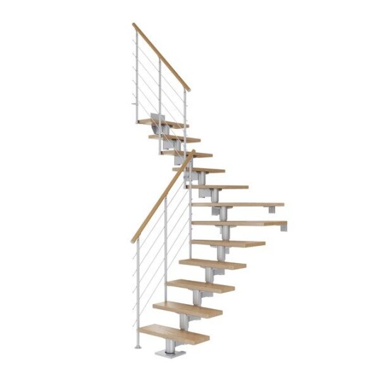 Dolle Cork Eik L trapp Pearl Grey Style6 Gelender 15T