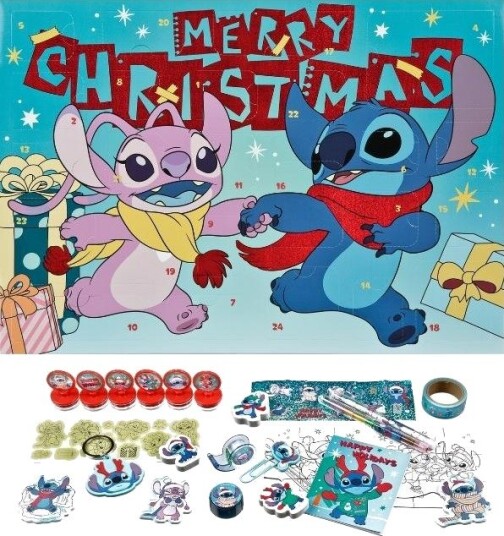 Disney Lilo & Stitch Julekalender Med Hobbyutstyr 24 Overraskelser
