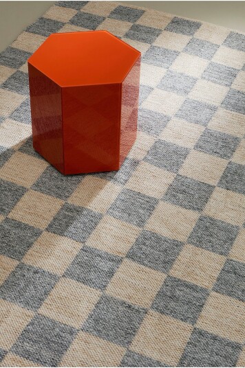 Jotex Vanlig Vevd Teppe Polyester Beige/gråblå BENTO 208227001474