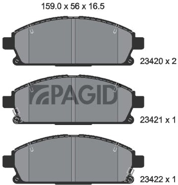 PAGID T1273N Bremseklosser PAGID T1273N Bremseklosser