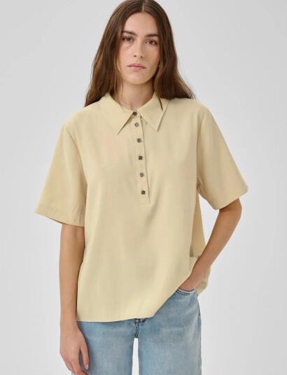 My Essential Wardrobe Mwmindy Polo Tee   Yellow   38