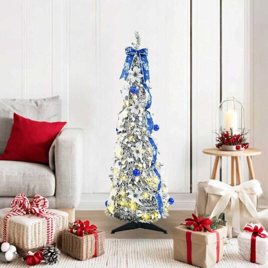  Kunstig juletre med 50 LED med stativ grønn 120 cm PVC