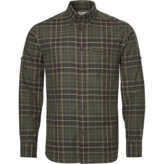 Chevalier Teal Light Flannel Shirt Men Hemlock Green Checked