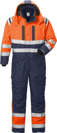 Fristads Høy Synlighet Airtech Vinterkjeledress Cl 3 8015 GTT Hi vis Oransje / Marineblå XL